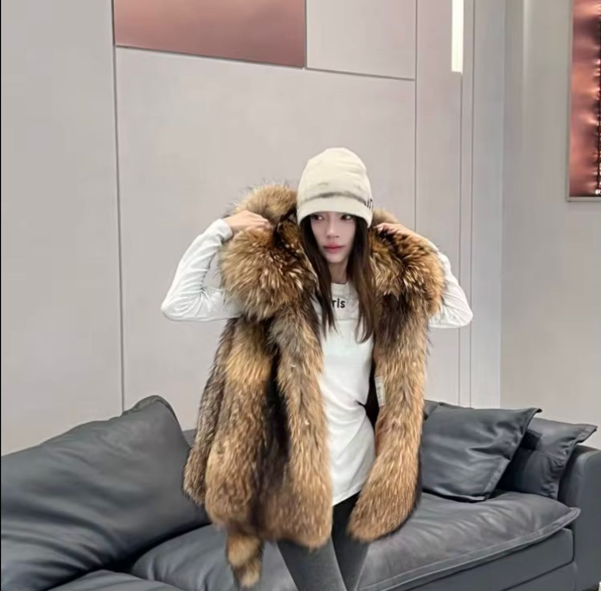 Luxury Real Fur Hooded Vest – Short Cut