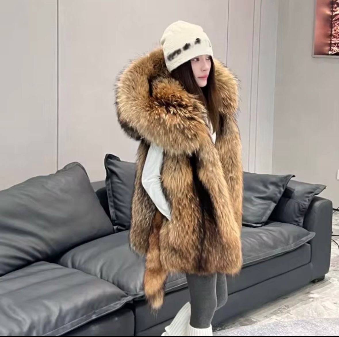 Luxury Real Fur Hooded Vest – Short Cut