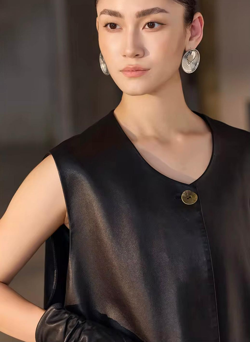 Genuine Premium Leather Vest – Black